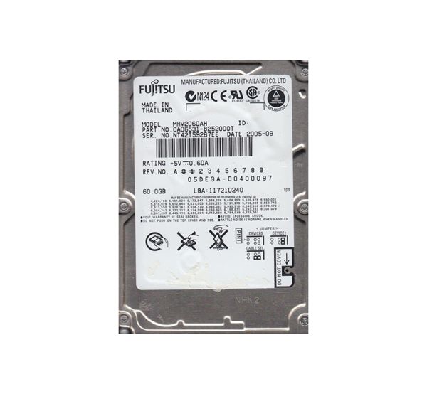 CA06531-B252000T Fujitsu Mobile 60GB 5400RPM ATA-100 8MB Cache 2.5-inch Hard Drive