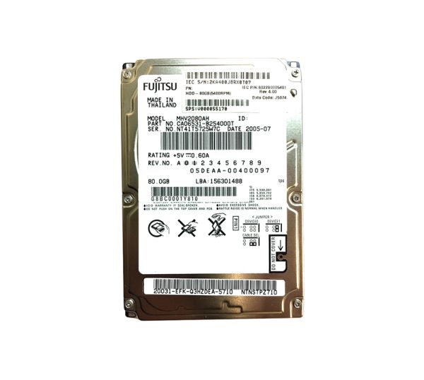 CA06531-B254000T Fujitsu Mobile 80GB 5400RPM ATA-100 8MB Cache 2.5-inch Hard Drive