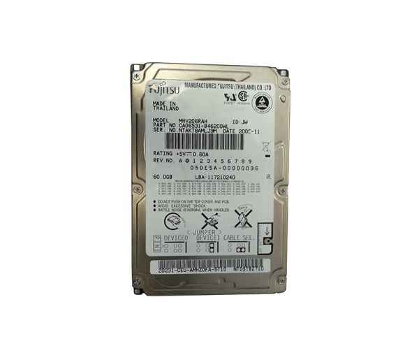 CA06531-B46200WL Fujitsu Mobile 60GB 5400RPM ATA-100 8MB Cache 2.5-inch Hard Drive
