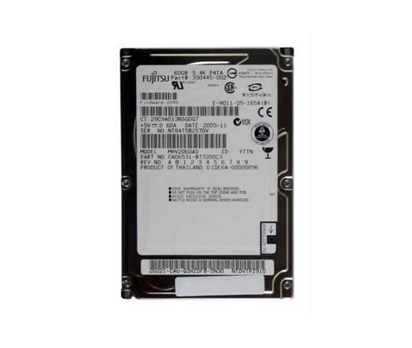 CA06531-B77200C3 Fujitsu Mobile 60GB 5400RPM ATA-100 8MB Cache 2.5-inch Hard Drive
