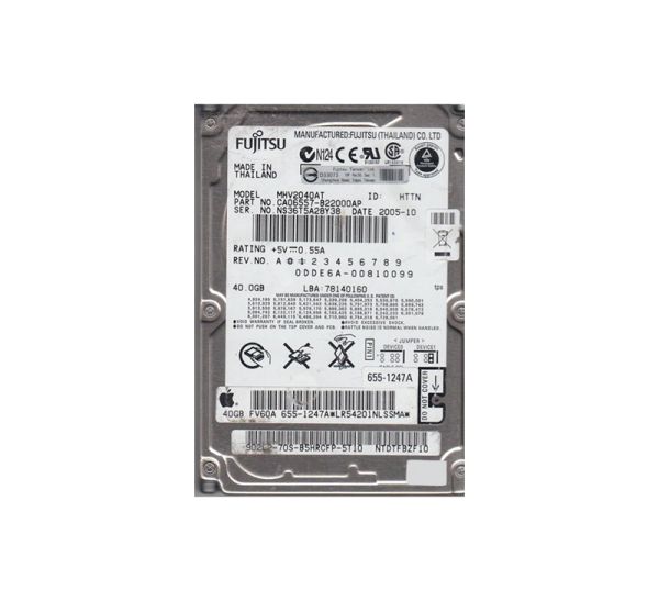 CA06557-B22000AP Fujitsu Mobile 40GB 4200RPM ATA-100 2MB Cache 2.5-inch Hard Drive