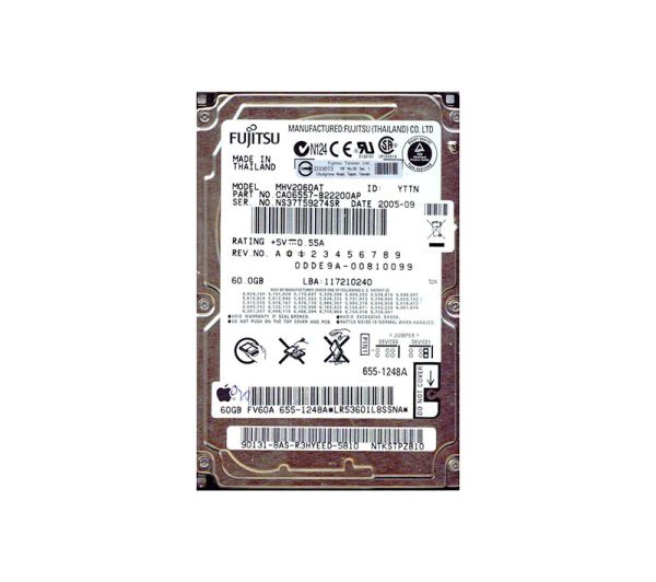 CA06557-B22200AP Fujitsu Mobile 60GB 4200RPM ATA-100 8MB Cache 2.5-inch Hard Drive