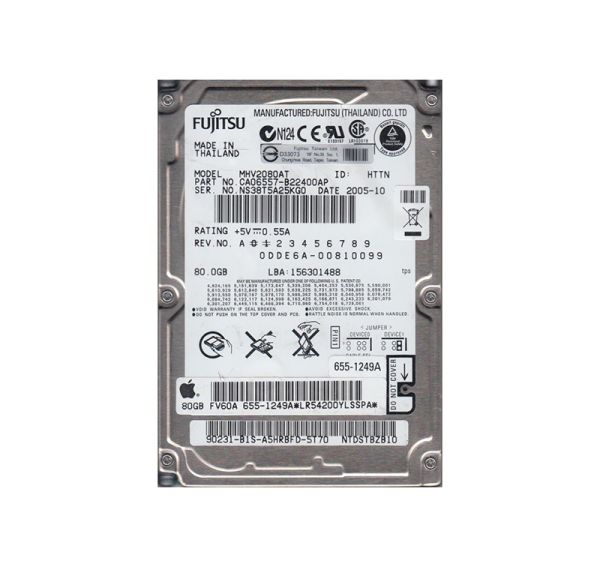 CA06557-B22400AP Fujitsu Mobile 80GB 4200RPM ATA-133 8MB Cache 2.5-inch Hard Drive