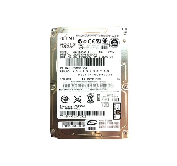 CA06557-B35500C1 Fujitsu Mobile 100GB 4200RPM ATA-100 8MB Cache 2.5-inch Hard Drive