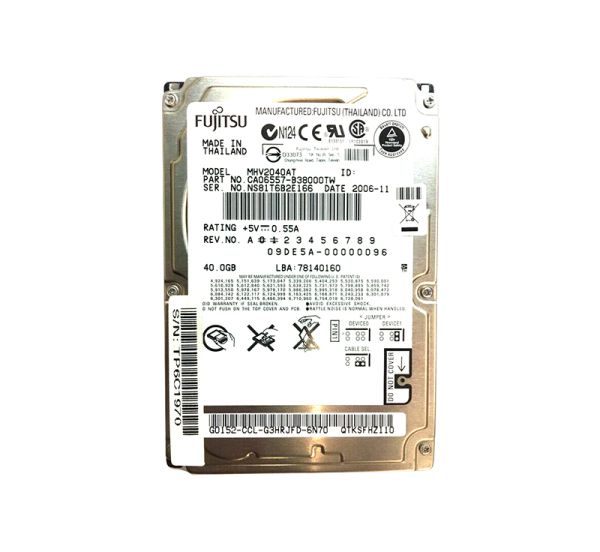 CA06557-B38000TW Fujitsu Mobile 40GB 4200RPM ATA-100 2MB Cache 2.5-inch Hard Drive