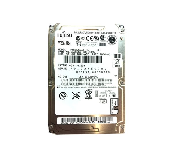 CA06557-B39100TW Fujitsu Mobile 60GB 4200RPM ATA-100 8MB Cache 2.5-inch Hard Drive