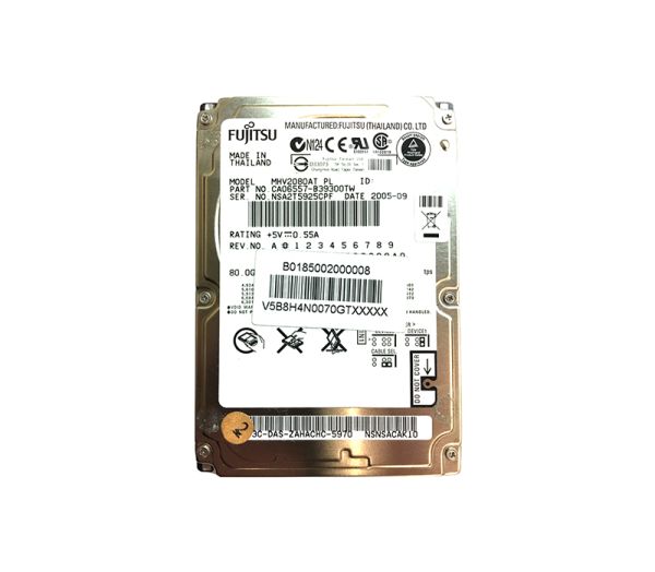 CA06557-B39300TW Fujitsu Mobile 80GB 4200RPM ATA-100 8MB Cache 2.5-inch Hard Drive