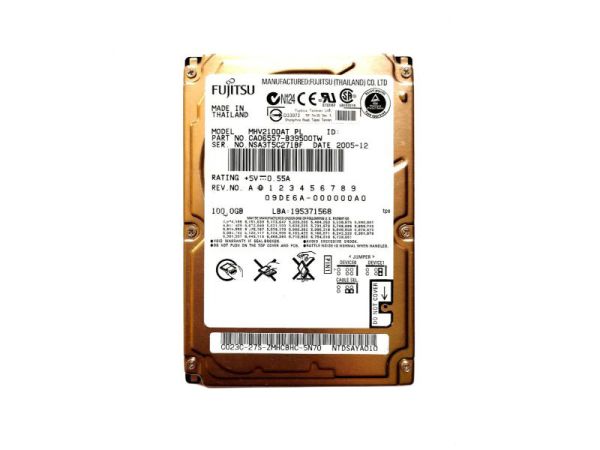 CA06557-B39500TW Fujitsu Mobile 100GB 4200RPM ATA-100 8MB Cache 2.5-inch Hard Drive