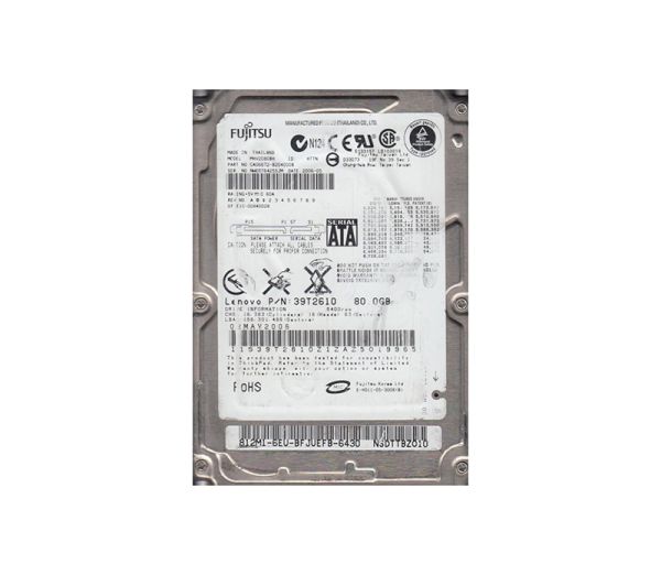 CA06672-B204000B Fujitsu Mobile 80GB 5400RPM SATA 1.5GB/s 8MB Cache 2.5-inch Hard Drive
