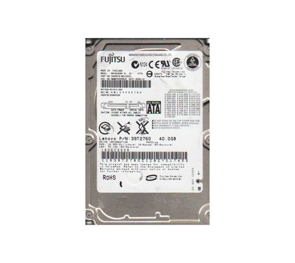 CA06672-B210000L Fujitsu Mobile 40GB 5400RPM SATA 1.5GB/s 8MB Cache 2.5-inch Hard Drive