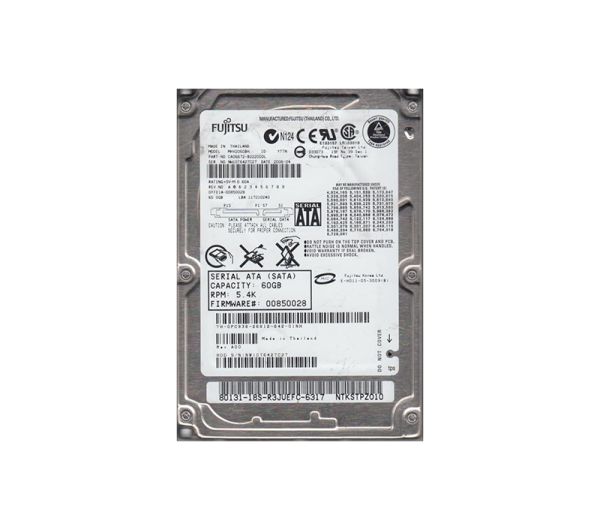 CA06672-B22200DL Fujitsu Mobile 60GB 5400RPM SATA 1.5GB/s 8MB Cache 2.5-inch Hard Drive