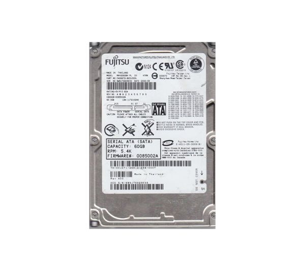 CA06672-B23100DL Fujitsu Mobile 60GB 5400RPM SATA 1.5GB/s 8MB Cache 2.5-inch Hard Drive