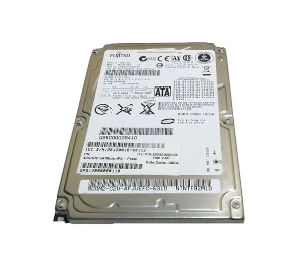 CA06672-B260000T Fujitsu Mobile 40GB 5400RPM SATA 1.5GB/s 8MB Cache 2.5-inch Hard Drive
