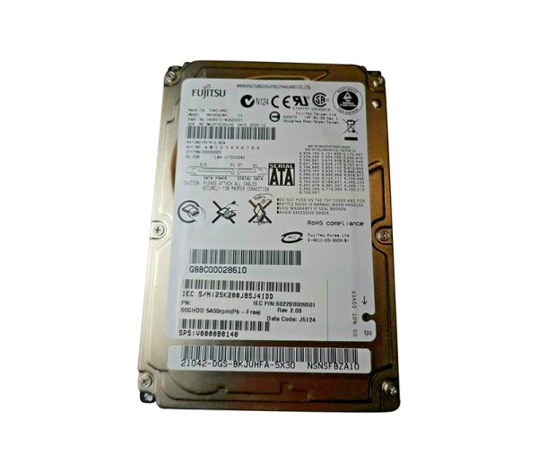 CA06672-B262000T Fujitsu Mobile 60GB 5400RPM SATA 1.5GB/s 8MB Cache 2.5-inch Hard Drive