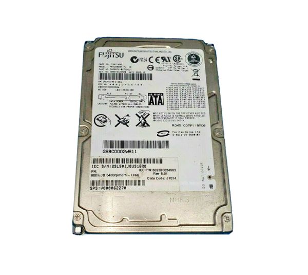 CA06672-B273000T Fujitsu Mobile 80GB 5400RPM SATA 1.5GB/s 8MB Cache 2.5-inch Hard Drive