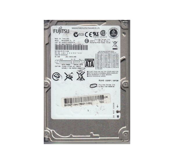 CA06672-B35300TW Fujitsu Mobile 80GB 5400RPM SATA 1.5GB/s 8MB Cache 2.5-inch Hard Drive