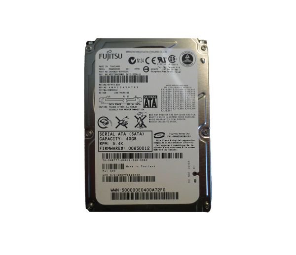 CA06820-B30000DL Fujitsu Mobile 40GB 5400RPM SATA 1.5GB/s 8MB Cache 2.5-inch Hard Drive
