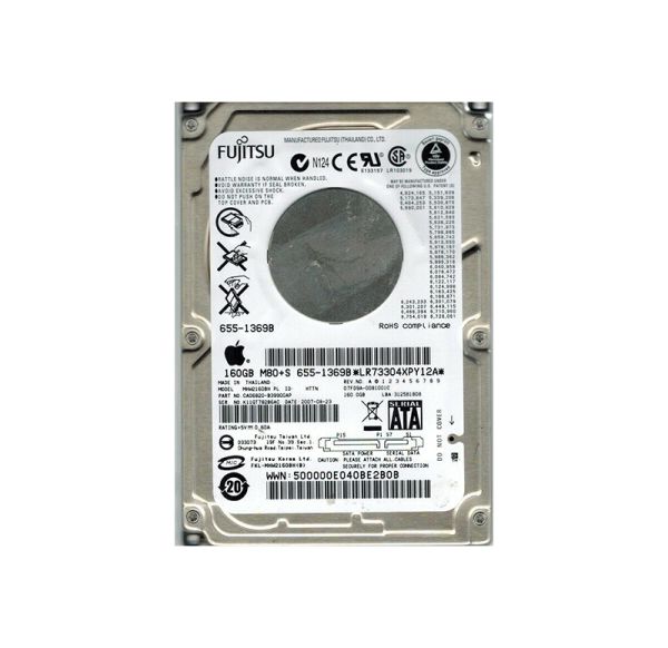 CA06820-B39900AP Fujitsu Mobile 160GB 5400RPM SATA 1.5GB/s 8MB Cache 2.5-inch Hard Drive