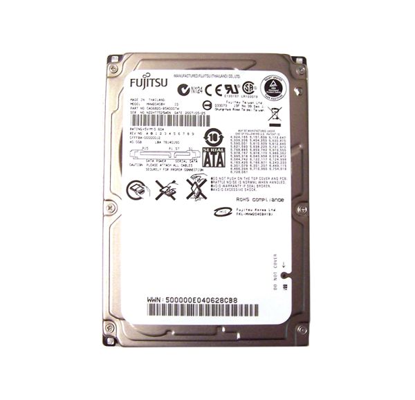 CA06820-B54000TW Fujitsu Mobile 40GB 5400RPM SATA 1.5GB/s 8MB Cache 2.5-inch Hard Drive