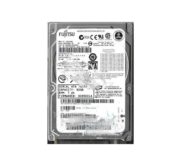 CA06855-B30500DL Fujitsu Mobile 80GB 7200RPM SATA 3GB/s 8MB Cache 2.5-inch Hard Drive