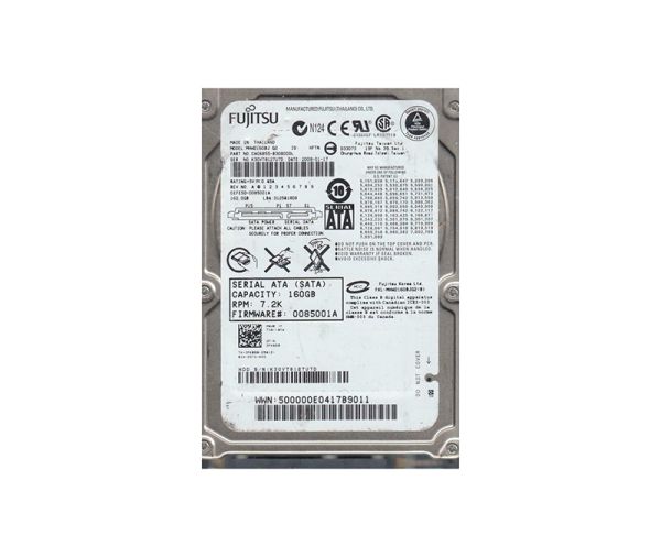 CA06855-B30800DL Fujitsu Mobile 160GB 7200RPM SATA 3GB/s 8MB Cache 2.5-inch Hard Drive