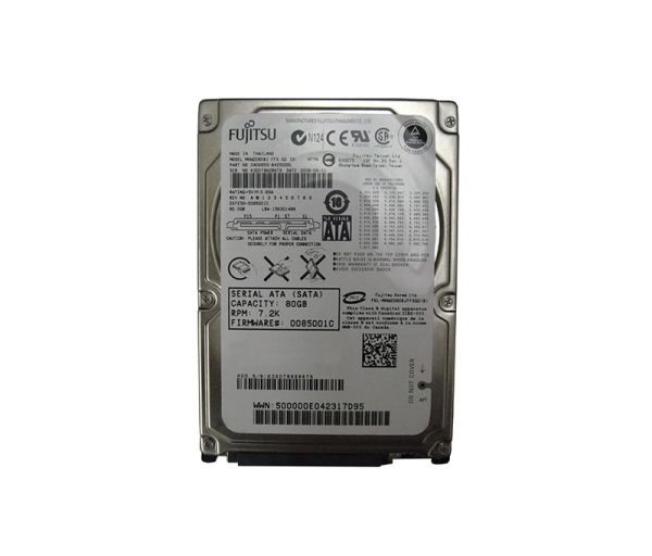 CA06855-B42500DL Fujitsu Mobile 80GB 7200RPM SATA 3GB/s 8MB Cache 2.5-inch Hard Drive
