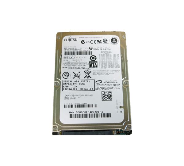 CA06855-B80500DL Fujitsu Mobile 80GB 7200RPM SATA 3GB/s 8MB Cache 2.5-inch Hard Drive