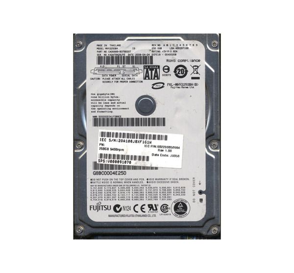 CA06889-B379000T Fujitsu Mobile 250GB 5400RPM SATA 1.5GB/s 8MB Cache 2.5-inch Hard Drive