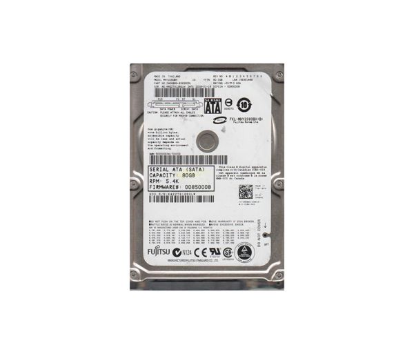 CA06889-B38300DL Fujitsu Mobile 80GB 5400RPM SATA 1.5GB/s 8MB Cache 2.5-inch Hard Drive