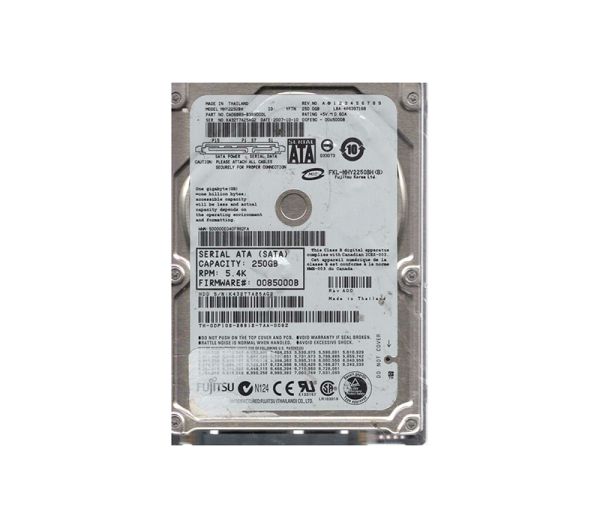 CA06889-B38900DL Fujitsu Mobile 250GB 5400RPM SATA 1.5GB/s 8MB Cache 2.5-inch Hard Drive
