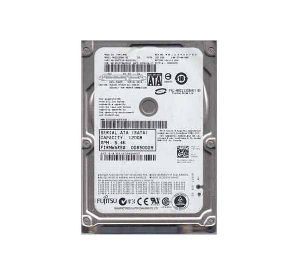 CA07018-B30300DL Fujitsu Mobile 120GB 5400RPM SATA 3GB/s 8MB Cache 2.5-inch Hard Drive