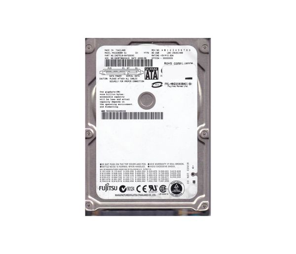 CA07018-B47200SC Fujitsu Mobile 80GB 5400RPM SATA 3GB/s 8MB Cache 2.5-inch Hard Drive