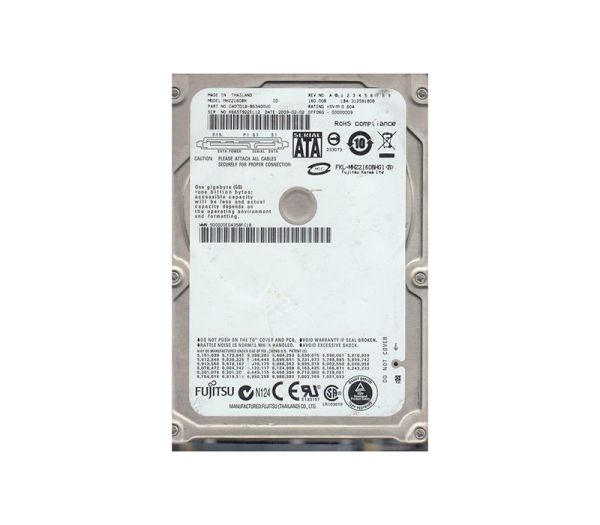 CA07018-B63400UC Fujitsu Mobile 160GB 5400RPM SATA 3GB/s 8MB Cache 2.5-inch Internal Hard Disk Drive