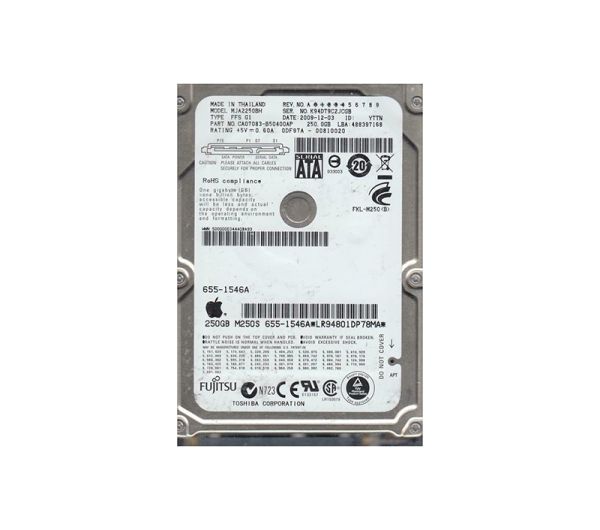 CA07083-B50400AP Fujitsu Mobile 250GB 5400RPM SATA 3Gbps 8MB Cache 2.5-inch Internal Hard Drive