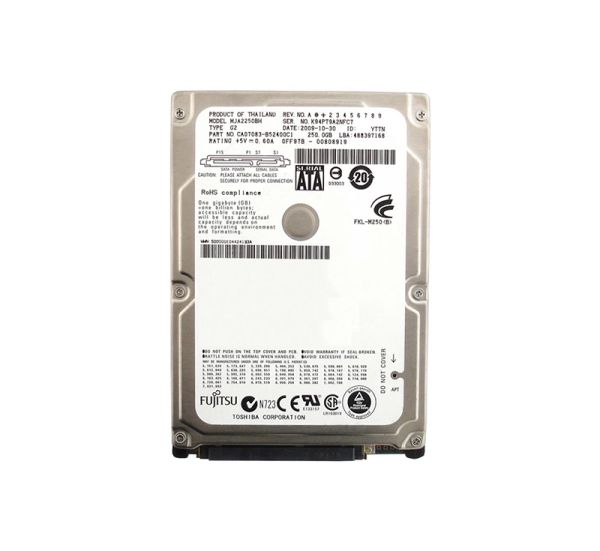 CA07083-B52400C1 Fujitsu Mobile 250GB 5400RPM SATA 3GB/s 8MB Cache 2.5-inch Hard Drive