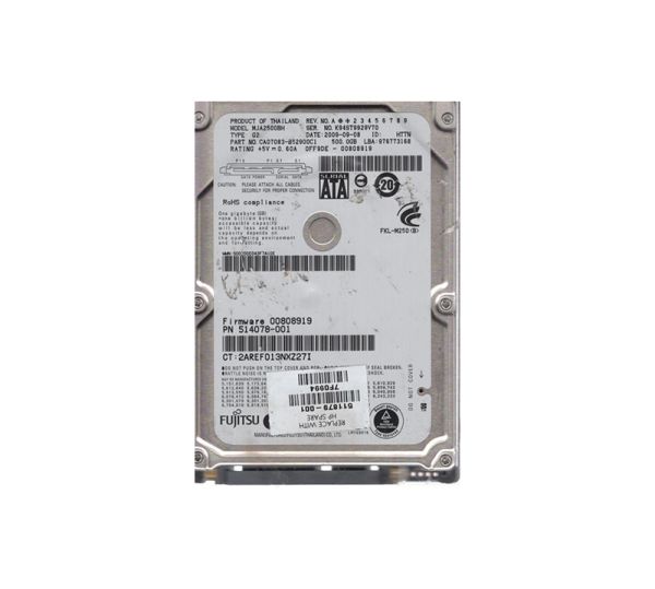 CA07083-B52900C1 Fujitsu Mobile 500GB 5400RPM SATA 3GB/s 8MB Cache 2.5-inch Hard Drive