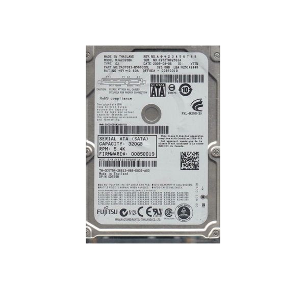 CA07083-B56600DL Fujitsu Mobile 320GB 5400RPM SATA 3GB/s 8MB Cache 2.5-inch Hard Drive