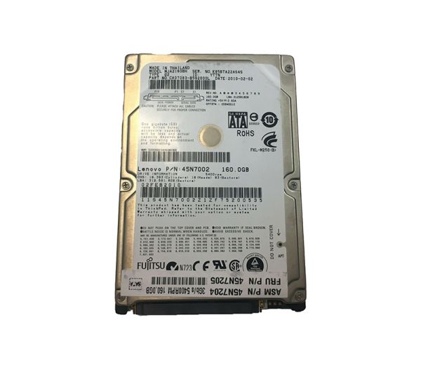 CA07083-B592000L Fujitsu Mobile 160GB 5400RPM SATA 3GB/s 8MB Cache 2.5-inch Hard Drive