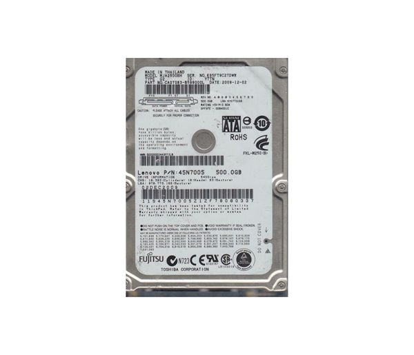 CA07083-B599000L Fujitsu Mobile 500GB 5400RPM SATA 3GB/s 8MB Cache 2.5-inch Hard Drive