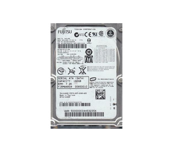 CA07096-B32400DL Fujitsu Mobile 160GB 7200RPM SATA 3GB/s 16MB Cache 2.5-inch Hard Drive