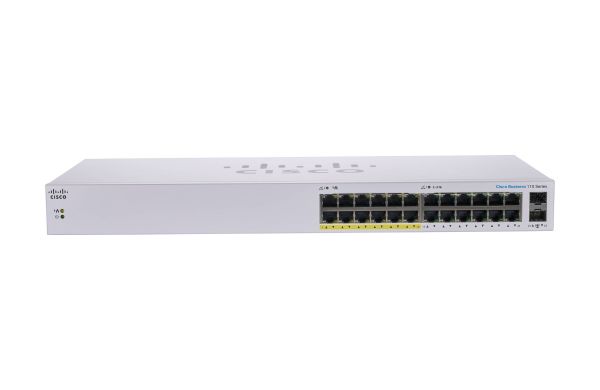 CBS110-24PP-NA Cisco Business 110 Series CBS110-24PP 10 x Ports 10/100/1000Base-T + 12 x Ports PoE 10/100/1000Base-T + 2 x SFP Ports Layer 2 Unmanaged Rack-mountable Gigabit Ethernet Network Switch