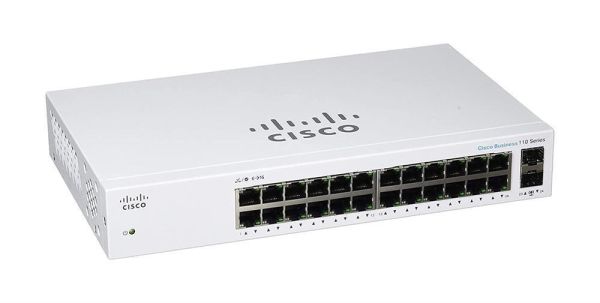 CBS110-24PP Cisco Business 110 Series 24 x Ports 10/100/1000Base-T + 2 x Gigabit SFP combo Layer 2 Unmanaged Gigabit Ethernet Switch