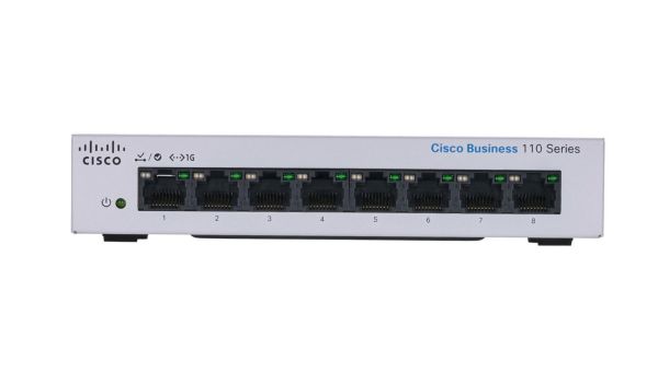 CBS110-8PP-D Cisco 8 x Ports 10/100/1000Base-T + 4 (support PoE) Unmanaged Gigabit Ethernet Switch