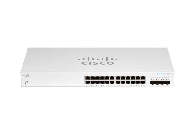 CBS220-24T-4X Cisco Business 220 Series 24 x Ports 10/100/1000Base-T + 4 x SFP+ Layer 2 Managed Gigabit Ethernet Switch