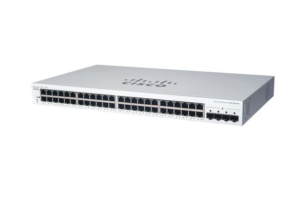 CBS220-48T-4G Cisco Business 220 Series CBS220-48T 52 x Ports 48 x Ports 10/100/1000Base-T + 4 x Ports 1000Base-X SFP Rack-Mountable Gigabit Ethernet Network Switch
