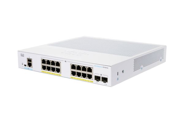 CBS250-16P-2G Cisco Business 250 Series 16 x Ports PoE+ 1000Base-T + 2 x Ports SFP 1U Rack-mountable Layer 3 Managed Smart Switch