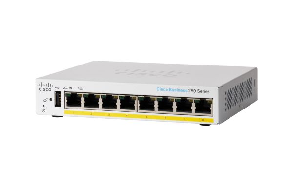 CBS250-8PP-D Cisco Bussiness PoE+ 8 x Ports 10/100/1000Base-T Layer 3 Managed Gigabit Ethernet Switch