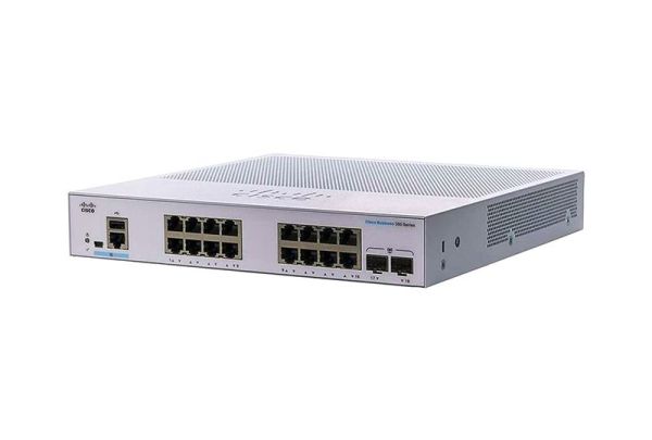 CBS350-16FP-2G-NA Cisco Business PoE+ 16 x Ports 10/100/1000Base-T + 2 x SFP Layer 2 Managed Gigabit Ethernet Network Switch