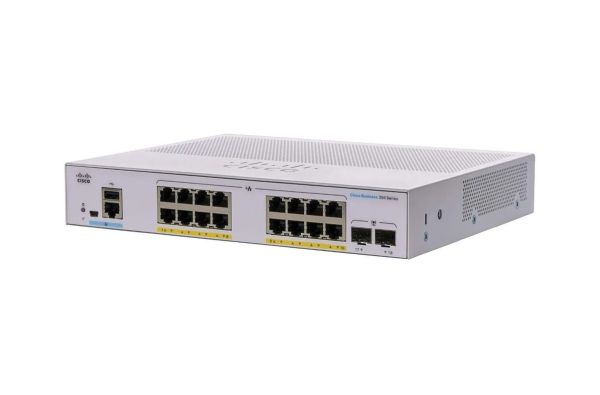 CBS350-16FP-2G Cisco Business 350 Series PoE+ 16 x Ports 10/100/1000Base-T + 2 x SFP Managed Layer 2 Gigabit Ethernet Switch