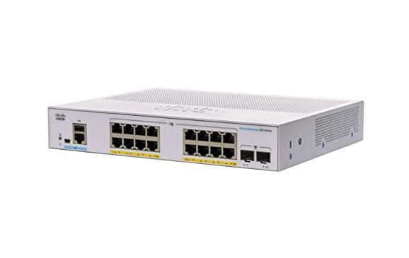 CBS350-16P-E-2G-NA Cisco Business PoE+ 16 x Ports 10/100/1000Base-T + 2 x SFP Layer 2 Managed Gigabit Ethernet Network Switch